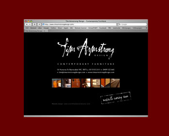 Tim Armstrong Design - Contemporary Furniture website design